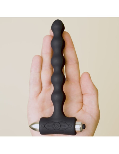 ROCKS- OFF - PETITE SENSATIONS PEARLS ANAL PLUG VIBRATOR BLACK