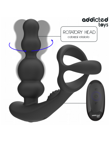 ADDICTED TOYS - ROTUOJANTIS PROSTATOS MASAŽUOKLIS SU NUOTOLINIO VALDYMO PULTU