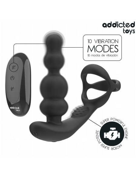 ADDICTED TOYS - ROTUOJANTIS PROSTATOS MASAŽUOKLIS SU NUOTOLINIO VALDYMO PULTU