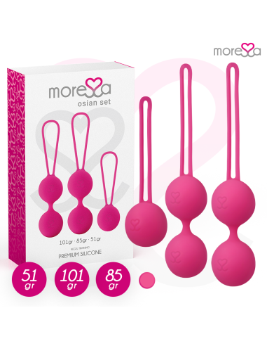 MORESSA - OSIAN RINKINYS PREMIUM SILICONE PINK (Osian One - 51 g Osian Two - 101 g Osian Three 85 g)