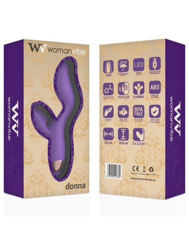 WOMANVIBE - DONNA ĮKRAUNAMAS SILIKONINIS VIBRATORIUS