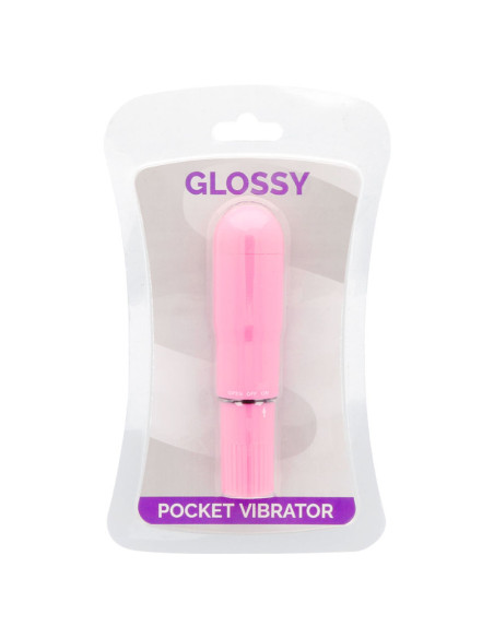 GLOSSY - KIŠENINIS VIBRATORIUS TOLIOS ROŽĖS SPALVA