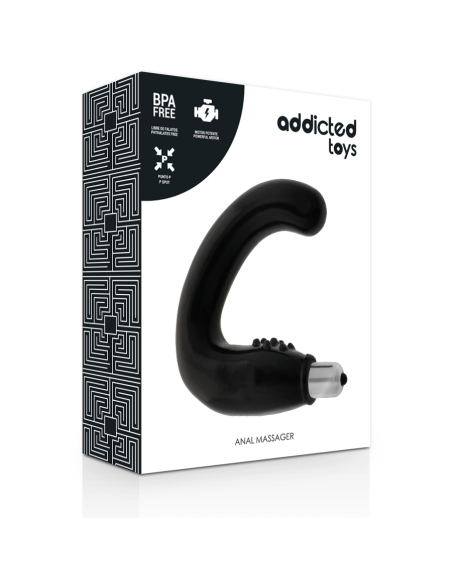 ADDICTED TOYS - ANALINIS MASAŽUOTUVAS JUODAS