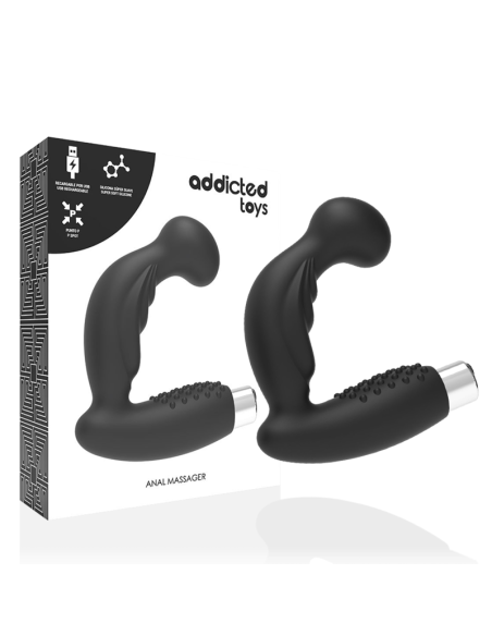 ADDICTED TOYS - PROSTATIC VIBRATOR RECHARGEABLE MODEL 3 - BLACK