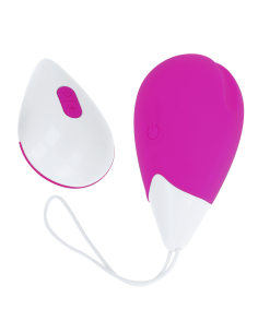OHMAMA - TEXTURED VIBRATING EGG 10 MODES PURPLE AND WHITE