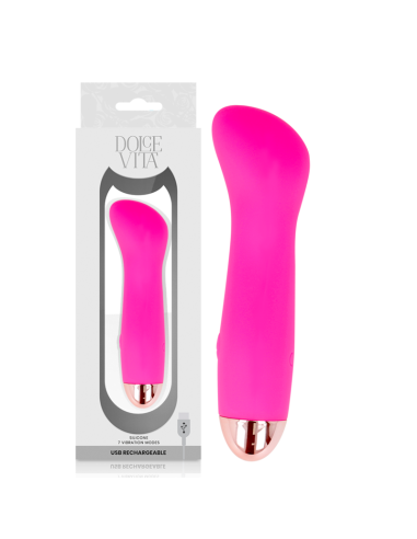 DOLCE VITA - RECHARGEABLE VIBRATOR ONE PINK 7 SPEED