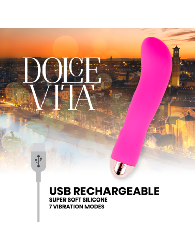DOLCE VITA - ĮKRAUNAMAS VIBRUOJAMAS DU ROŽINIAI, 7 GREIČIAI