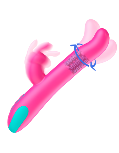 HAPPY LOKY – suderinamas su belaidžiu „PLUTO RABBIT“ vibratoriumi ir rotatoriumi WATCHME