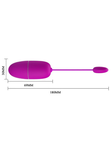 PRETTY LOVE – VIBRUOJAMAS KIAUŠINIS NIMFAI, VALDOMAS PROGRAMĖLE, VIOLETINIS
