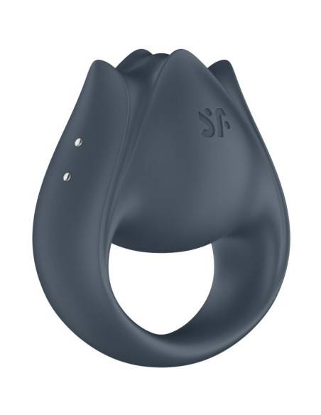 SATISFYER - IDEALI PORA 2 MULTIVIBRATORIUS 2 IN 1 PENIO ŽIEDO IR PIRŠTO STIMULIATORIUS PILKAS