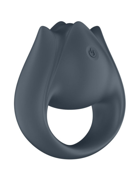 SATISFYER - IDEALI PORA 2 MULTIVIBRATORIUS 2 IN 1 PENIO ŽIEDO IR PIRŠTO STIMULIATORIUS PILKAS