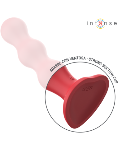 INTENSE - CODY VIBRATOR WITH SUCTION CUP RED REMOTE CONTROL