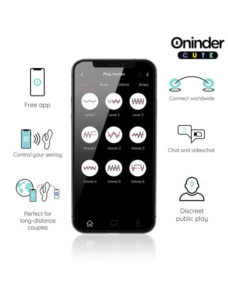 ONINDER CUTE - LOVE BUNNY G-SPOT CLITORAL VIBRATOR - FREE WORLDWIDE APP
