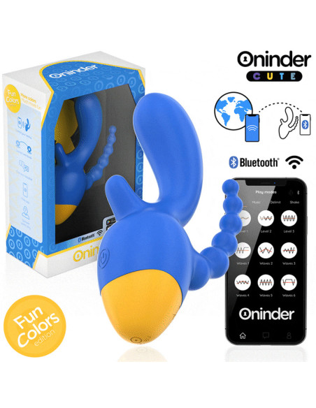 ONINDER CUTE - LOVE 3 SOME TRIPLE VIBRATOR - FREE WORLDWIDE APP