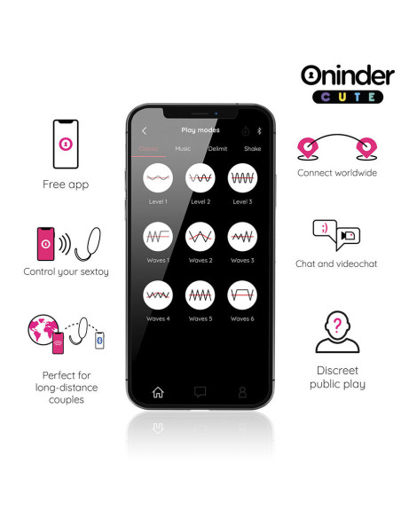 ONINDER CUTE - MEILĖS MALONUMUI VIBRO-BANGŲ SLIEKIMO KIAUŠINIS - NEMOKAMA PASAULINĖ PROGRAMĖLĖ