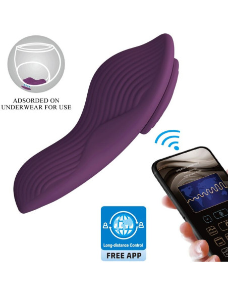 PRETTY LOVE - MANE LAY ON CLITORIS MASSAGER 10 VIBRATIONS REMOTE CONTROL PURPLE