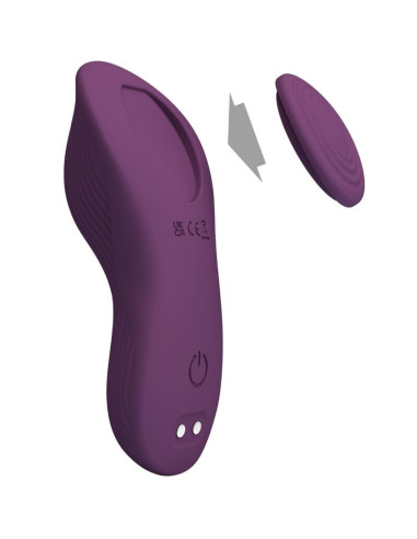 PRETTY LOVE - MANE LAY ON CLITORIS MASSAGER 10 VIBRATIONS REMOTE CONTROL PURPLE