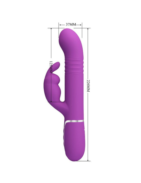PRETTY LOVE - COALE 4 IN 1 MULTIFUNCTION RABBIT VIBRATOR PURPLE