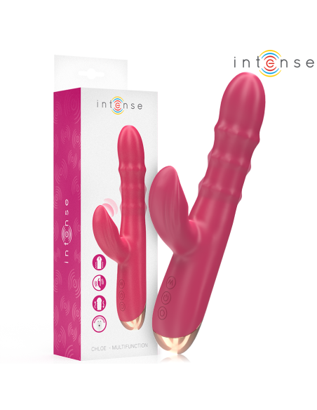 INTENSE - CHLOE DAUGIAFUNKCIS VIBRATORIAUS 3 IN 1 RAUDONAS