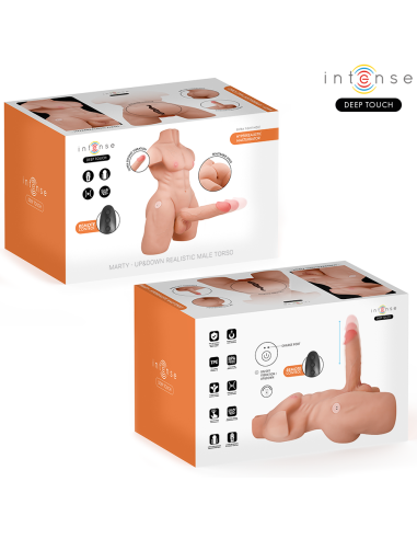 INTENSE DEEP TOUCH – MARTY TORSO SU ANUSU IR REALISTIŠKU DILDO SU STUMIMO IR VIBRACIJOS FUNKCIJA, NUOTOLINIO VALDYMO PULTELIS, 6