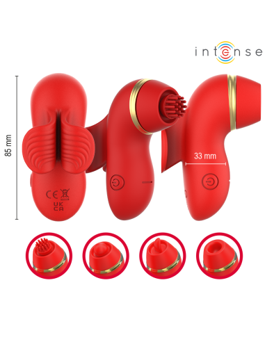 INTENSE - PATTY STIMULATOR WITH 4 HEADS, SUCTION, TAPPING, TICKLING AND LICKING