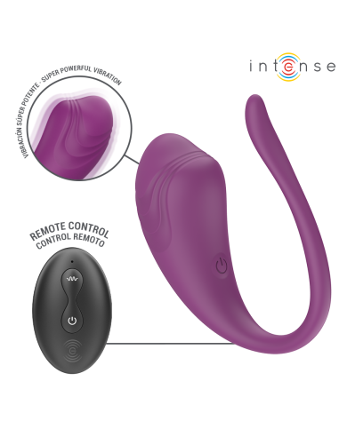 INTENSE - OLIVIA PURPLE VIBRUOJANČIAS KIAUŠINIS SU NUOTOLINIO VALDYMO PULTU