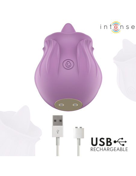 INTENSE - AZALEA FLOWER CLIT STIMULATING 10 VIBRATIONS PURPLE