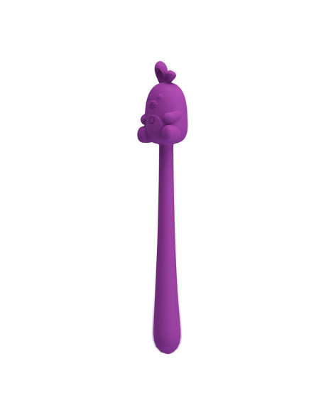 PRETTY LOVE - CUTE BUNNY FLIRTING STICK FLEXIBLE VIBRATOR USB RECHARGEABLE PURPLE