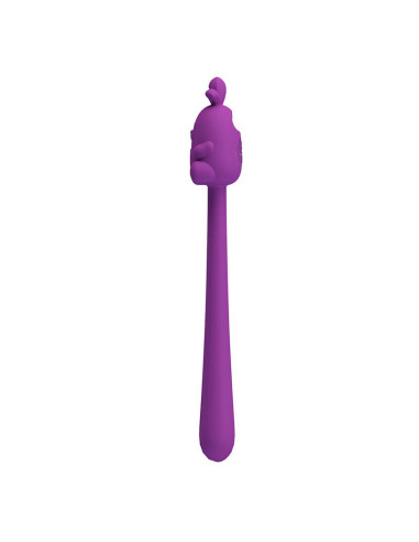 PRETTY LOVE - CUTE BUNNY FLIRTING STICK FLEXIBLE VIBRATOR USB RECHARGEABLE PURPLE