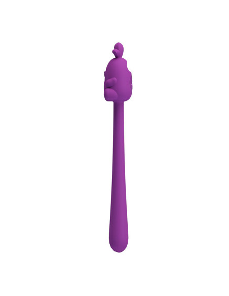 PRETTY LOVE - CUTE BUNNY FLIRTING STICK FLEXIBLE VIBRATOR USB RECHARGEABLE PURPLE