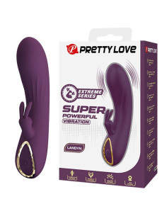 PRETTY LOVE - LANDYN RECHARGEABLE RABBIT VIBRATOR 10 FUNCTIONS PURPLE