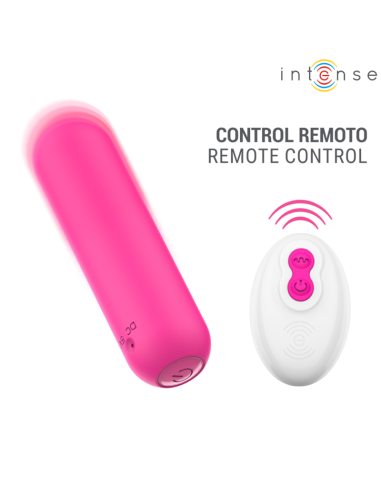 INTENSE - JUDY RECHARGEABLE VIBRATING BULLET WITH REMOTE CONTROL PINK