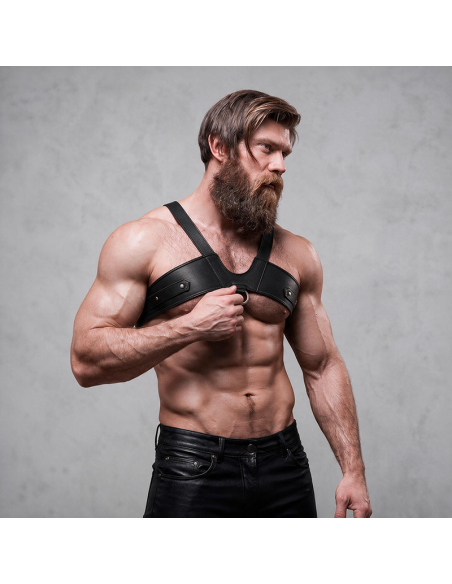 FETISH SUBMISSIVE ATTITUDE - MENS BRIGADE ECO-LEATHER CHEST HARNESS