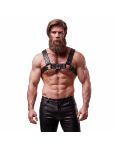 FETISH SUBMISSIVE ATTITUDE - MENS ECO-LEATHER CHEST HARNESS