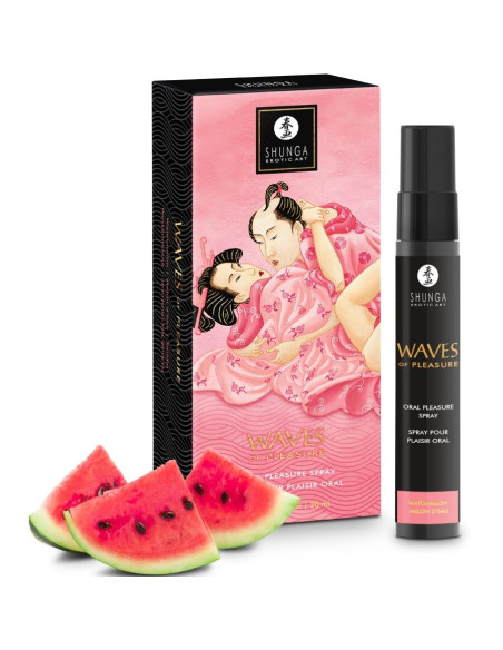 SHUNGA - WAVES PLEASURE BURNOS PURŠKALAS, GUNDINOJANTIS ARBŪZO SKONIO, 20 ML