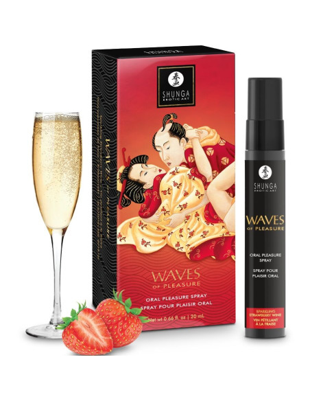 SHUNGA - WAVES PLEASURE BURNOS PURŠKALAS, GUNDINUOTOS BRAŠKĖS, 20 ML