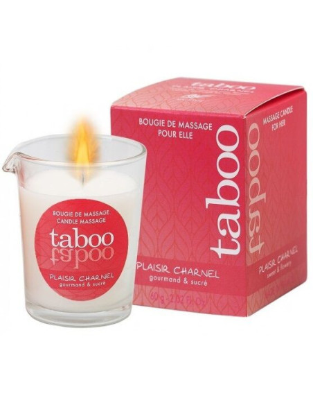 RUF - TABOO MASAŽINĖ ŽVAKĖ JAI PLAISIR CHARNEL KAKAVOS ŽIEDŲ AROMATAS