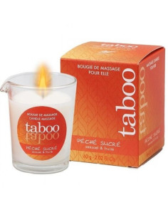 RUF - TABOO MASAŽINĖ ŽVAKĖ JAI PECHE SUCRE NEKTARINO AROMATAS