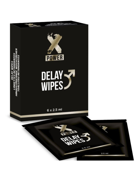 X POWER - DELAY WIPES 6 VIENETAI