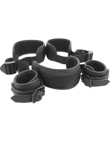 FETISH SUBMISSIVE - OPEN LEGS POSITION WITH NOPRENE LINING HANDCUFFS