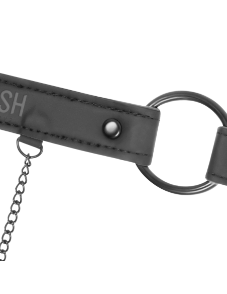 FETISH SUBMISSIVE - KNYGELIO ŽIEDAS SU SPENELIŲ SPAUSTUKAIS