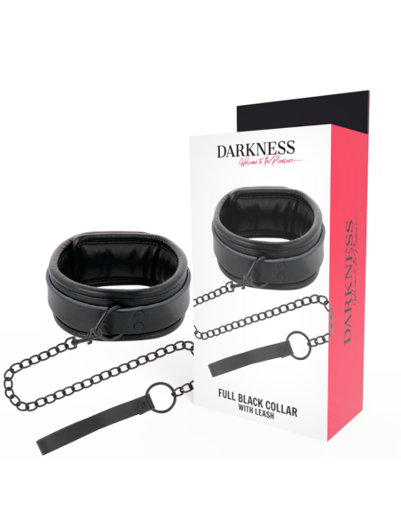 DARKNESS - BLACK NECKLACE WITH CHAIN