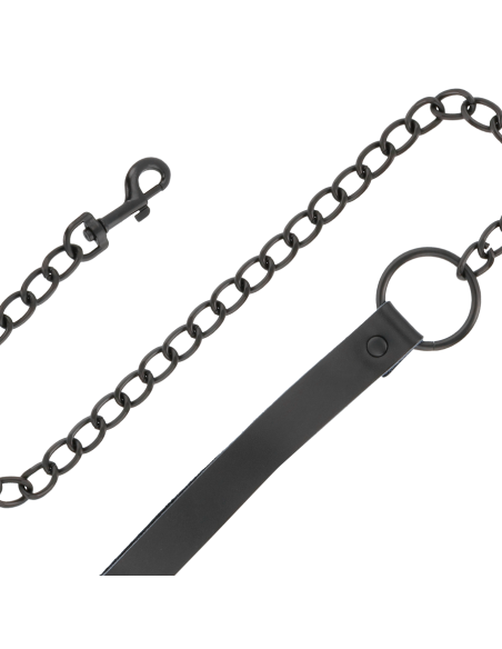 DARKNESS - BLACK NECKLACE WITH CHAIN