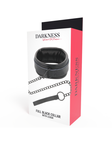 DARKNESS - BLACK NECKLACE WITH CHAIN