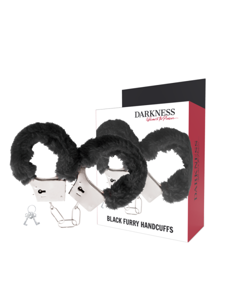 DARKNESS - BLACK LINED METAL HANDCUFFS