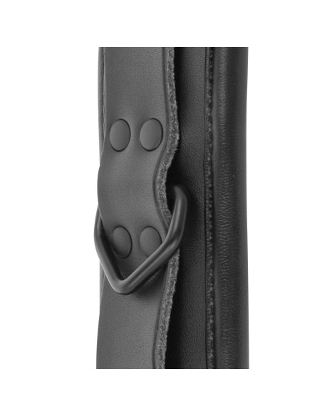 DARKNESS - ADJUSTABLE BLACK LEATHER HANDS HANDCUFFS