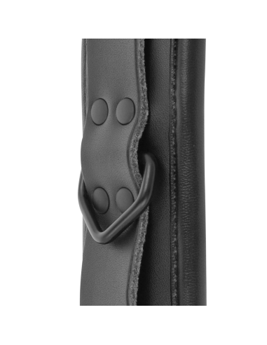 DARKNESS - ADJUSTABLE ANKLE HANDCUFFS BLACK LEATHER