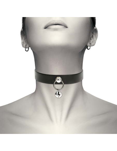 COQUETTE CHIC DESIRE - VEGAN LEATHER NECKLACE WOMAN ACCESSORY RATTLE-HOOP