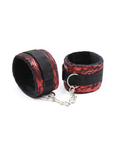 OHMAMA FETISH - VELVET HANDCUFFS WITH NYLON TAPE