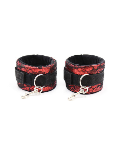 OHMAMA FETISH - VELVET HANDCUFFS WITH NYLON TAPE